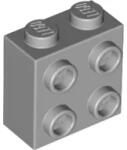 LEGO® 22885c86 - LEGO világosszürke kocka 1 x 2 x 1 2/3 méretű oldalán 4 bütyökkel (22885c86)