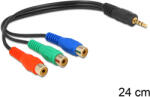 Delock Cablu Delock 3 x RCA femelă Ștecher stereo 3, 5 mm 4 pini