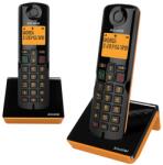 Alcatel Telefon ALCATEL S280 DUO (fără fir, 1 bază, 2 receptoare, ecran mare, DECT) NEGRU/NORAN (S280 DUO)