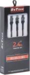 DeTech Кабел за зареждане DeTech DE-C41, 3in1, Micro USB, Lightning, Type-C, 1.0m, Black - 40204 (DE-40204)