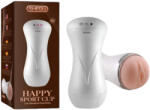 Lonely Happy - masturbator realist cu vibrații și sunete - silicon alb-natur (51451253501)