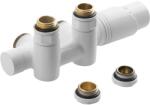 SAPHO Bruckner, WICHER COMBI termosztatikus csatlakozókészlet központi csatlakozáshoz 50mm, fehér, 600.331. 4 (600.331.4)