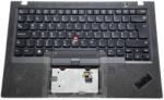 Lenovo ThinkPad X1 Carbon 6th Gen 01YR545 series háttérvilágítással (backlit) fekete burkolattal (topcase) fekete magyar (HU) laptop/notebook billentyűzet gyári