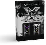 Perfect Nails LacGel LaQ X - Black & White Gél Lakk Szett (PNKG097)