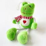 Hanya Plüss béka szívvel akasztóval 6x9 cm (XY890316-BEKA)