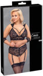 Cottelli Collection Bondage Plus Size - csipke melltartó szett (fekete) (22142021081)