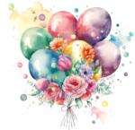  Szalvéta - lufi-csokor