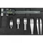 FEKU Subler digital eXpert 0-200mm x 0.01mm cu 5 seturi de falci pentru interior si exterior (31480)