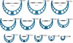 DASQUA Set 12 micrometre mecanice Dasqua de exterior 0 - 300 mm x 0, 01 mm citire (4111-8203)
