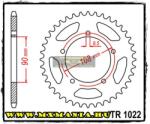  JT Sprockets hátsó lánckerék, 1022, Ducati utcai motorokhoz (jtr1022)