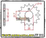  JT Sprockets első lánckerék, 513, Utcai-Suzuki, /Kawasaki/Yamaha (jtf513)