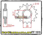  JT Sprockets első lánckerék, 1515, Kawaski ZX-6R/ZX600 (jtf1515)
