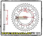  JT Sprockets hátsó lánckerék, 1311, Honda NT/NTV/VRF (jtr1311)