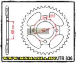  JT Sprockets hátsó lánckerék, 836, Yamaha RD/RS 200 (jtr836)