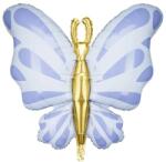 PartyDeco Balon din folie Fluture 69x69 cm - albastru