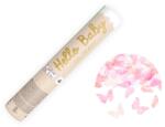 PartyDeco Tun de confetti Hello Baby - Fluturași roz 20 cm