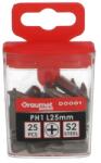 DRAUMET BIT PH-3*25 Phillips 3-as S2 profi behajtóhegy, 60 HRC, 1/4" (25 db/cs. ) DRAUMET PRÉMIUM - D0003