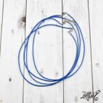  Bőr nyaklánc alap - királykék