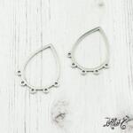  Orvosi fém csepp, szerelhető fülbevaló alap (1 pár)