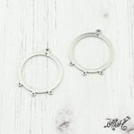  Orvosi fém karika, szerelhető fülbevaló alap (1 pár)