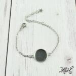  Orvosi fém szimpla, tányéros karkötő alap (belső: 16mm)