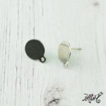  Orvosi fém hurkos, szerelhető bedugós fülbevaló alap (1 pár)