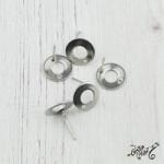  Orvosi fém kör bedugós fülbevaló alap (1 pár)