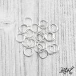  Szerelőkarika szimpla - ezüst 8 mm (20 db)