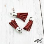  Velúr hatású bojt kicsi (3, 5 cm) - bordó