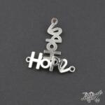  Ezüst színű "Hope" - összekötő medál