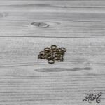  Szerelőkarika dupla - antik bronz, 6 mm (20 db)