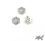  Tibeti ezüst nagyméretű gyöngykupak, virág