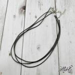  Viaszolt szál nyaklánc alap - fekete (1db)