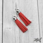  Velúr hatású bojt (6 cm) - sötét piros