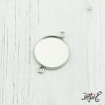  Orvosi fém tányéros összekötő medál alap (18mm belső)