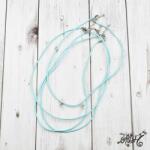  Bőr nyaklánc alap - halvány türkizkék