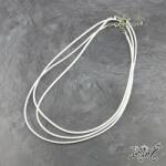  Viaszolt szál nyaklánc alap - fehér (1db)