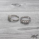  Platinum színű gyűrű alap - hurkos