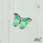  Türkiz pillangó, zománc medál
