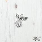  Tibeti ezüst angyal fityegő, medál