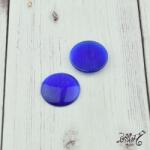  Macskaszem kaboshon, 25 mm - középkék