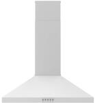 LDK Hota decorativa LDK HP-3WH, Putere de absortie 300 m3/h, 3 trepte de putere, 1 motor, Iluminare LED, Filtru aluminiu, 60 cm (Alb) (ART13449) Hota