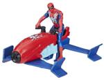Marvel Figurina Spider-Man - Web Splashers, Spider-Man cu vehicul hydro jet, 10 cm Figurina