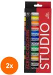 Phoenix Set 2 x Culori Acrilice Phoenix, 12 Tuburi x 12 ml (CUL-2xCH PA1212)