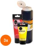 Daler-Rowney Set 3 x Culori Acrilice Simply Daler Rowney - Black - 250 ml (CUL-3xFL126250026)