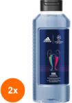 Adidas Set 2 x Gel de Dus Adidas UEFA Goal, Barbati, 400 ml