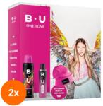 BU Set 2 x Cadou B. U. One Love, Femei, Apa de Toaleta 50 ml, Deodorant Spray pentru Corp 150 ml si Caciula Cadou