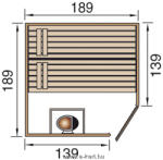 WEKA Finn szauna Weka Valida Eck szaunakályhával 189 x 189 cm (539.2020.43.01)