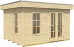 SKAN HOLZ Faház Breda prémium kerti tároló 380 x 380 cm, natúr kezeletlen faanyag (603527)