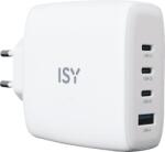 ISY 2V230127 Univerzális GaN hálózati adapter, 3x USB Type-C, 1x Type-A, maximum 140 W (IAC-5140-WT) (IAC-5140-WT)